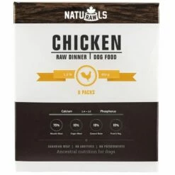 Naturawls Frozen Chicken Raw Dinner Dog Food [8lb]