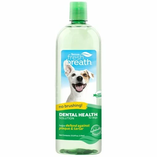 Tropiclean Fresh Breath Dental Health Solution For Dogs [1L] -MRPETS Shop 645095010208 main