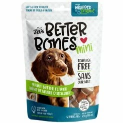 Zeus Better Bones Peanut Butter Flavour Chicken Wrapped Mini Bones [12 Pack]