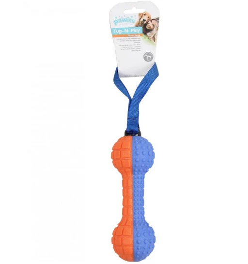 Pawise Tug-N-Play Squeaky Dumbbell 3 Pawise Tug-N-Play Squeaky Dumbbell