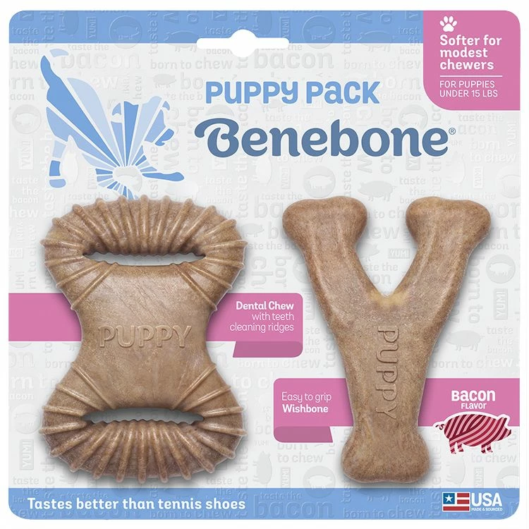 Benebone Puppy Pack Dental Chew & Wishbone 3 Benebone Puppy Pack Dental Chew & Wishbone