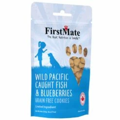 FirstMate Wild Pacific Caught Fish & Blueberries Grain Free Cookies 226g -MRPETS Shop firstmate treats fish blueberries right 3
