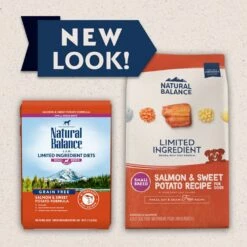 Natural Balance Salmon & Sweet Potato Small Breed Dog Food [4lb] -MRPETS Shop naturalbalance limitedingredient salmonswtpotato kibble smallbreed dogfood 3 4 1