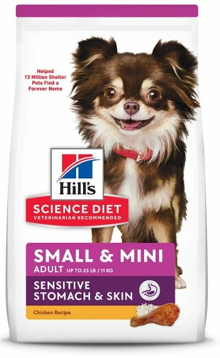 Hill's Science Diet Sensitive Stomach & Skin Chicken Small Adult Dog Food, 4lb 3 Hill's Science Diet Sensitive Stomach & Skin Chicken Small Adult Dog Food, 4lb