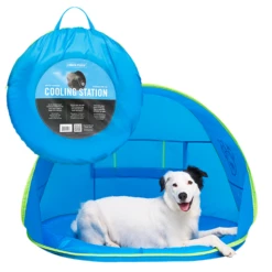 Canada Pooch Chill Seeker Cooling Station With Splash Pad Blue